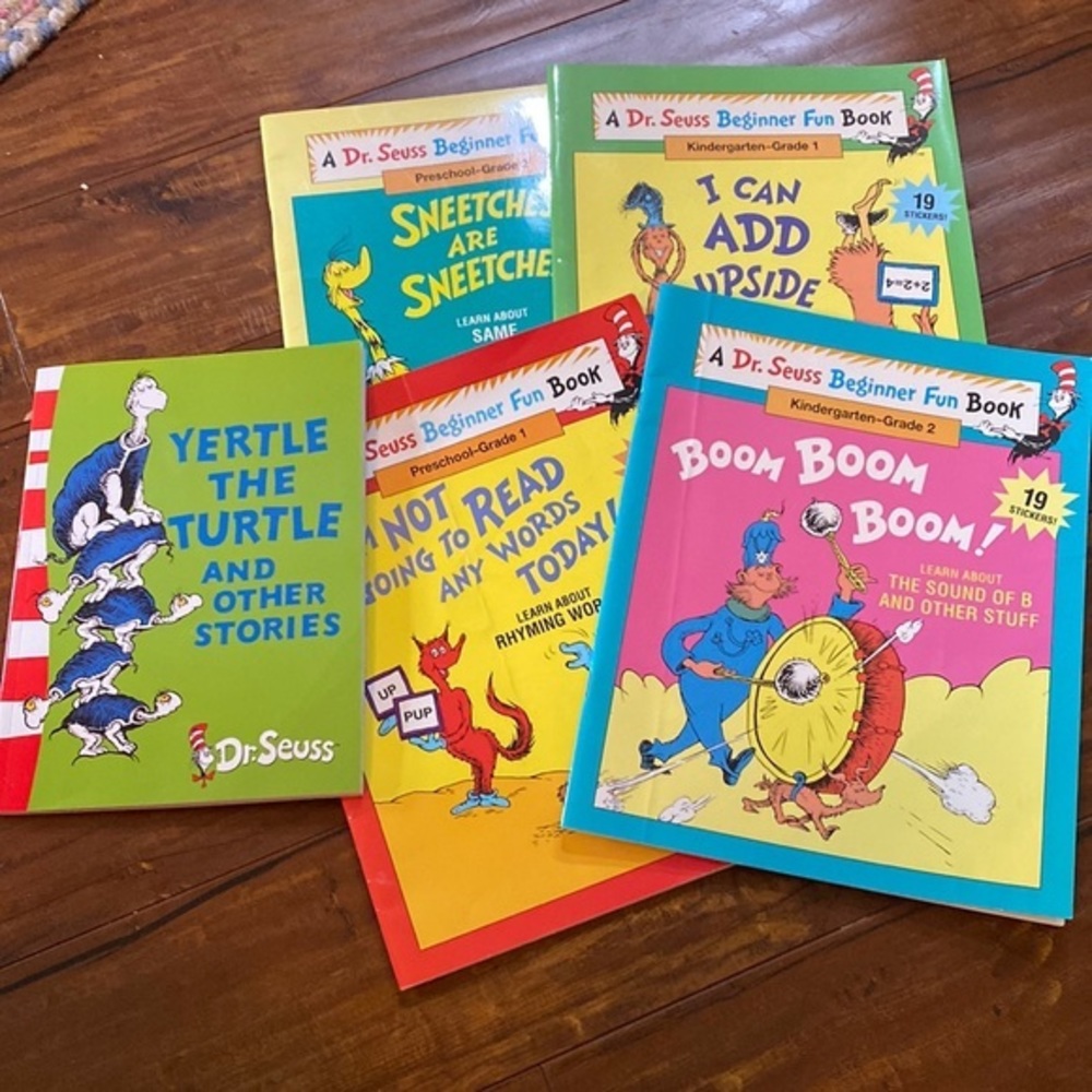 Dr Seuss Learning Library Lot Yertle Turtle Beginner Books Workbook Set